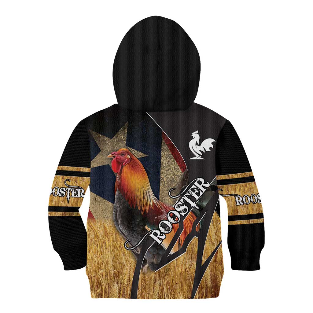 Puerto Rico Rooster Kid Hoodie Gallo Boricua