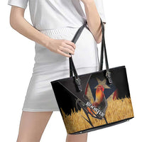 Puerto Rico Rooster Leather Tote Bag Gallo Boricua