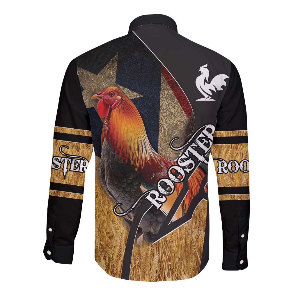 Puerto Rico Rooster Long Sleeve Button Shirt Gallo Boricua
