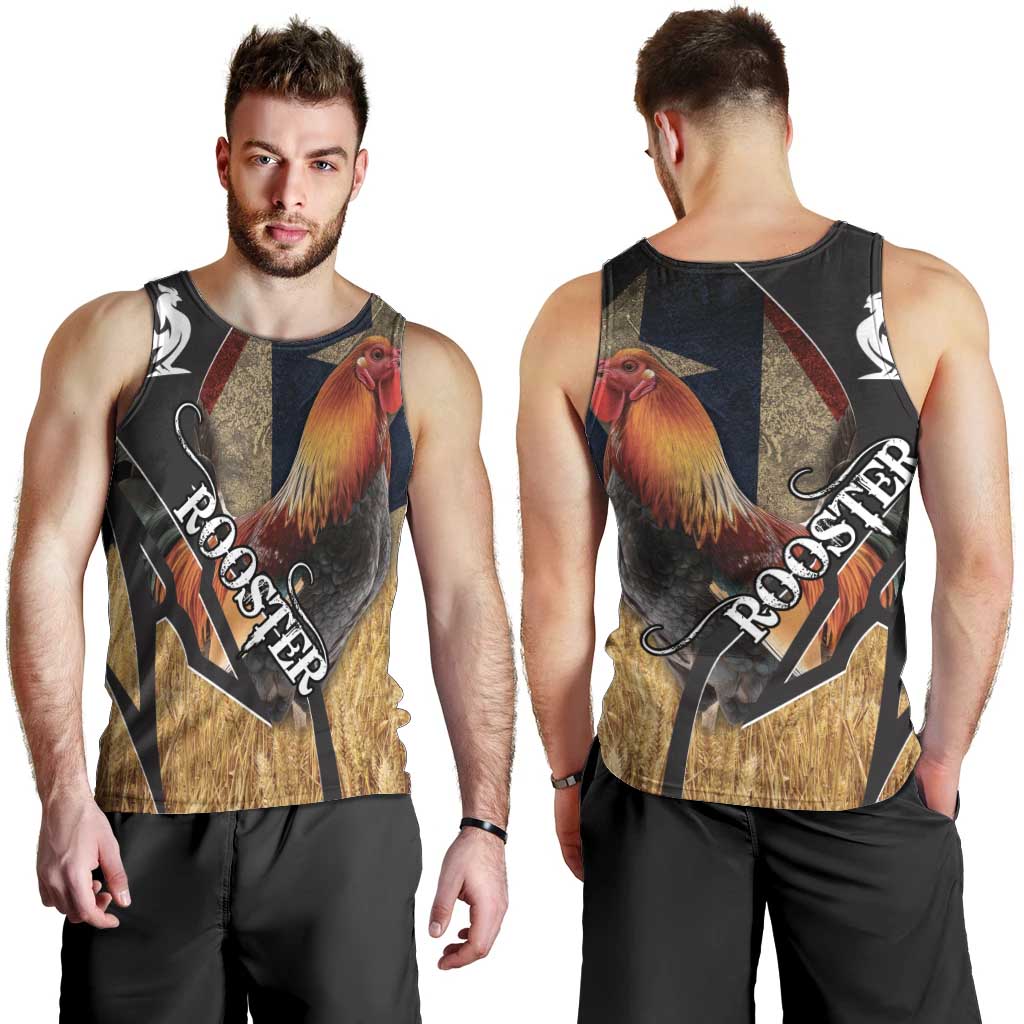 Puerto Rico Rooster Men Tank Top Gallo Boricua