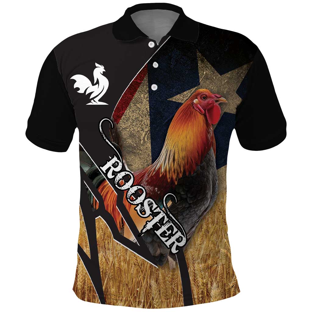 Puerto Rico Rooster Polo Shirt Gallo Boricua