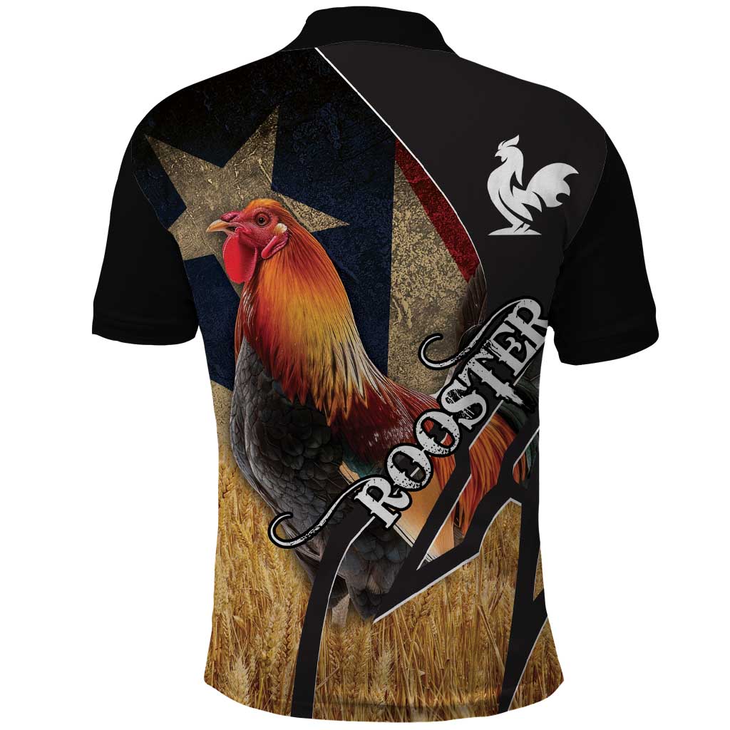 Puerto Rico Rooster Polo Shirt Gallo Boricua
