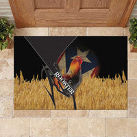 Puerto Rico Rooster Rubber Doormat Gallo Boricua