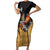 Puerto Rico Rooster Short Sleeve Bodycon Dress Gallo Boricua