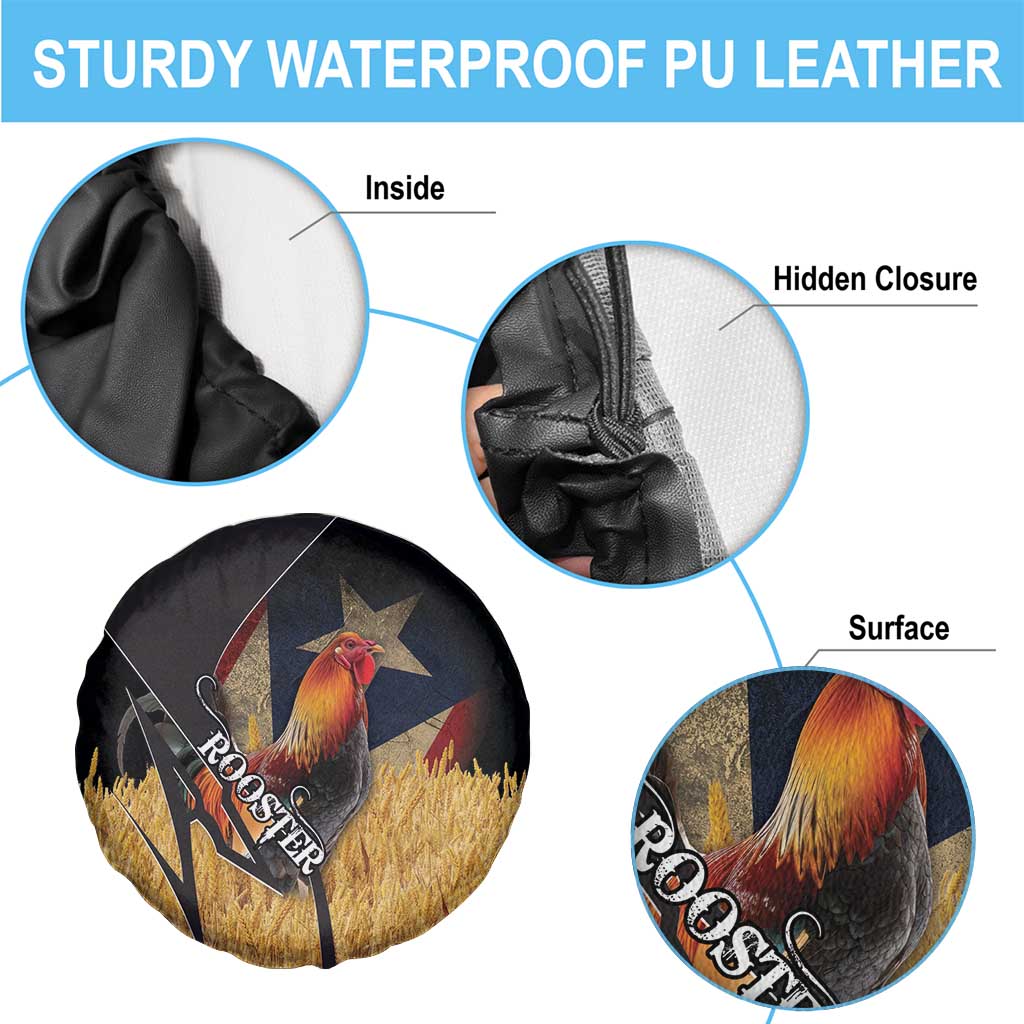 Puerto Rico Rooster Spare Tire Cover Gallo Boricua