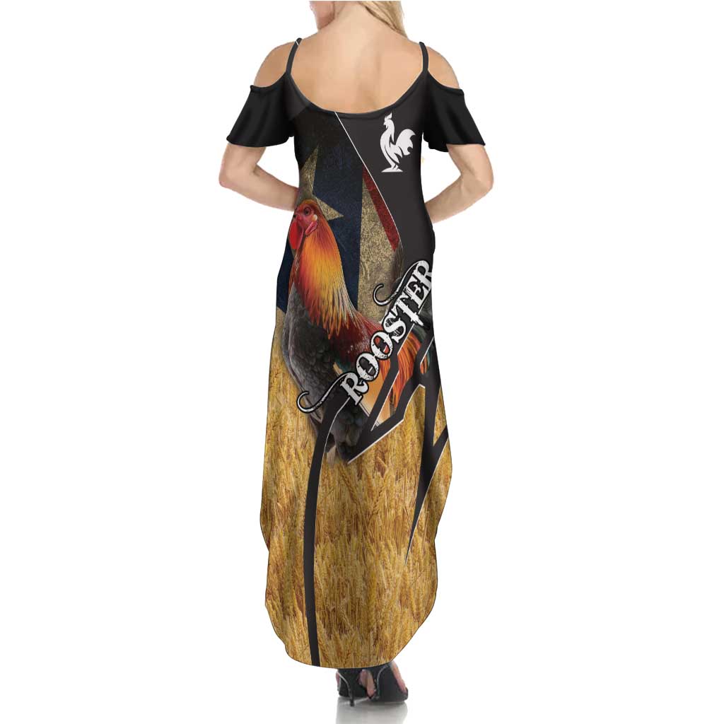 Puerto Rico Rooster Summer Maxi Dress Gallo Boricua