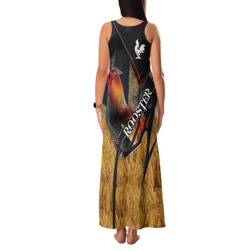 Puerto Rico Rooster Tank Maxi Dress Gallo Boricua