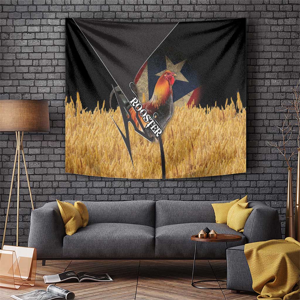 Puerto Rico Rooster Tapestry Gallo Boricua