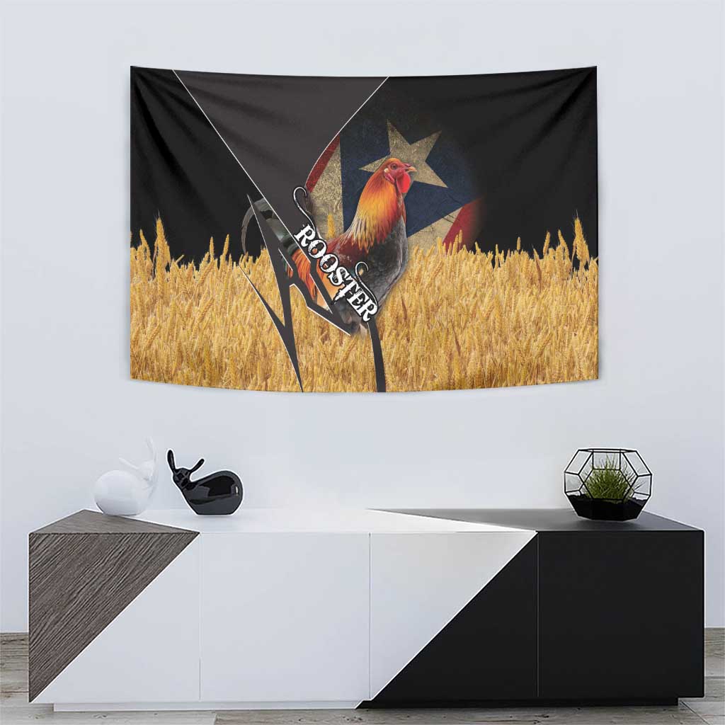 Puerto Rico Rooster Tapestry Gallo Boricua