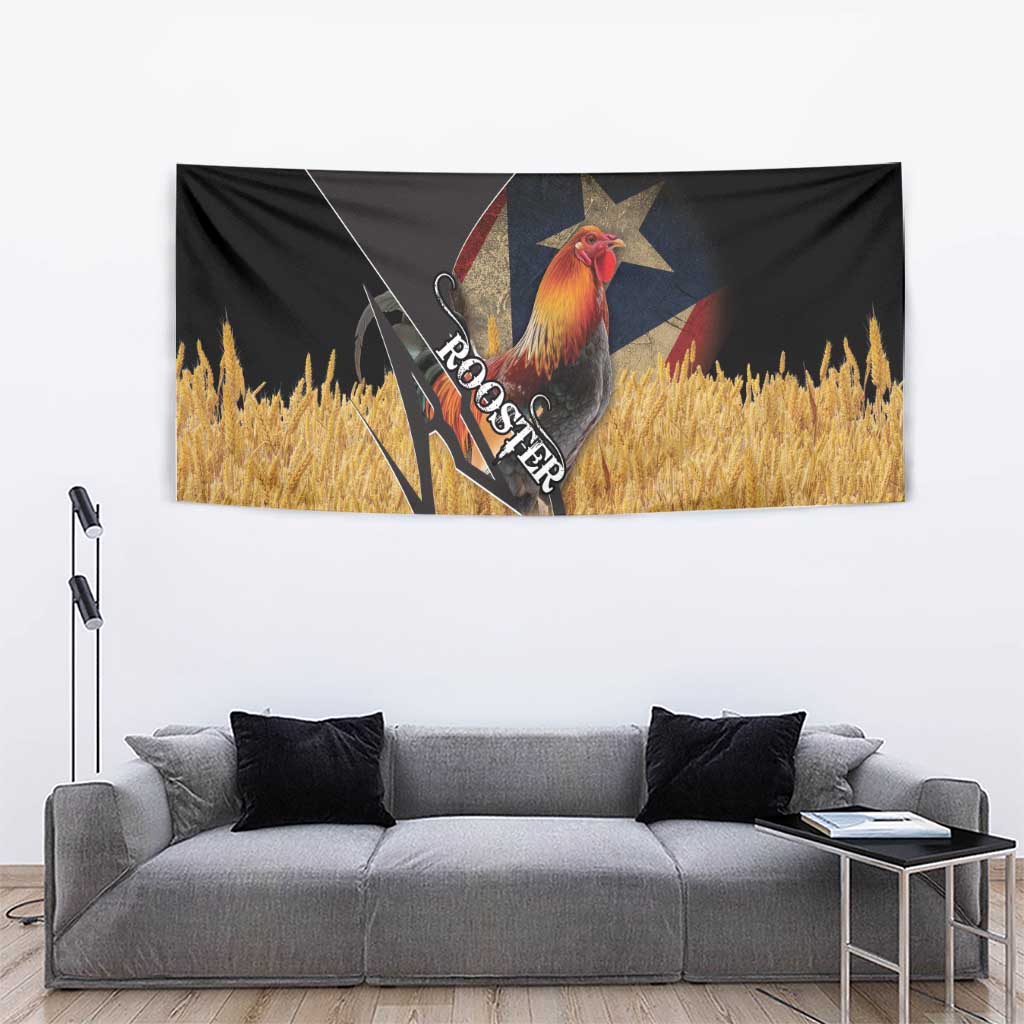 Puerto Rico Rooster Tapestry Gallo Boricua