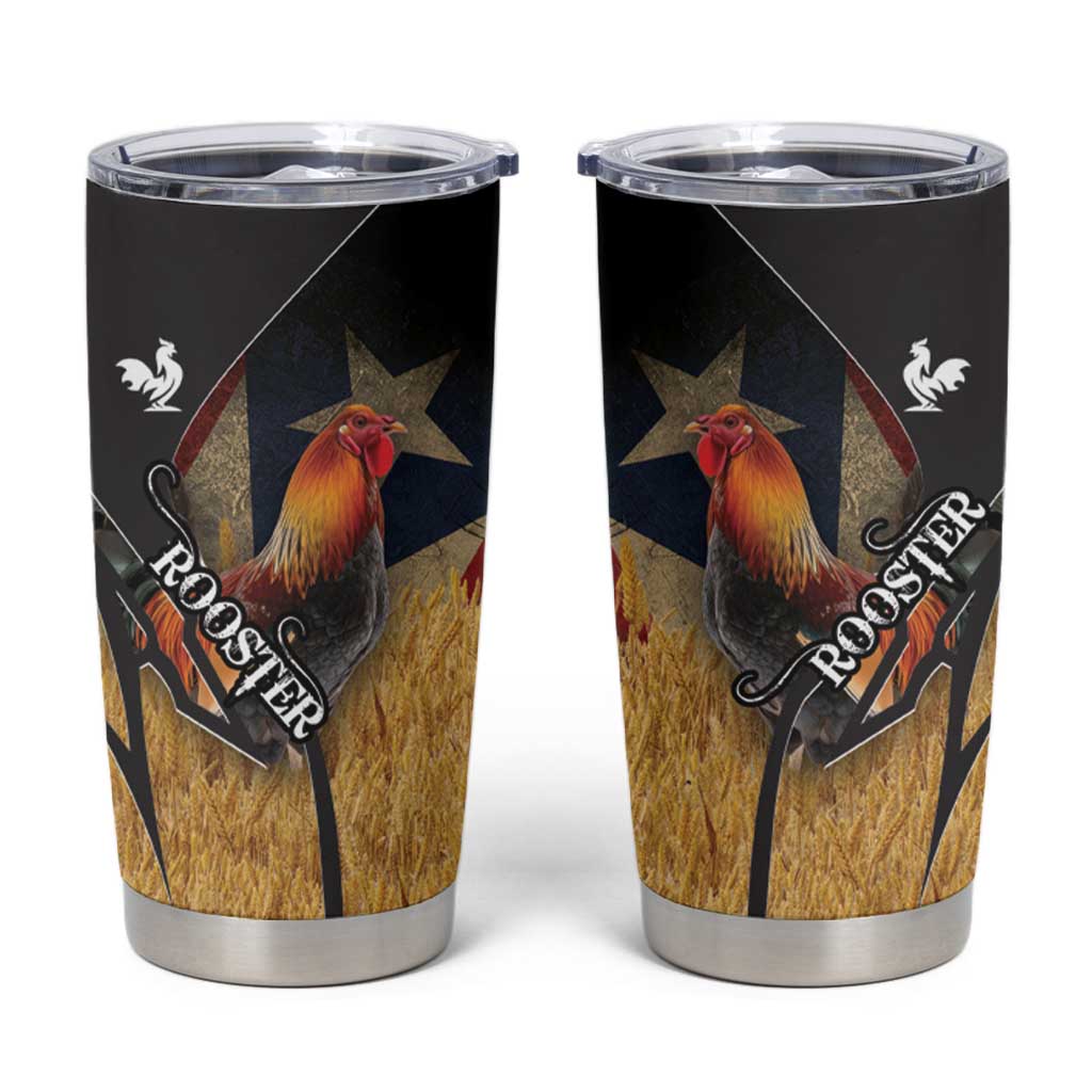 Puerto Rico Rooster Tumbler Cup Gallo Boricua