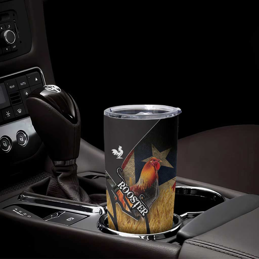 Puerto Rico Rooster Tumbler Cup Gallo Boricua