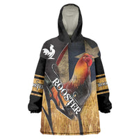 Puerto Rico Rooster Wearable Blanket Hoodie Gallo Boricua - Wonder Print Shop