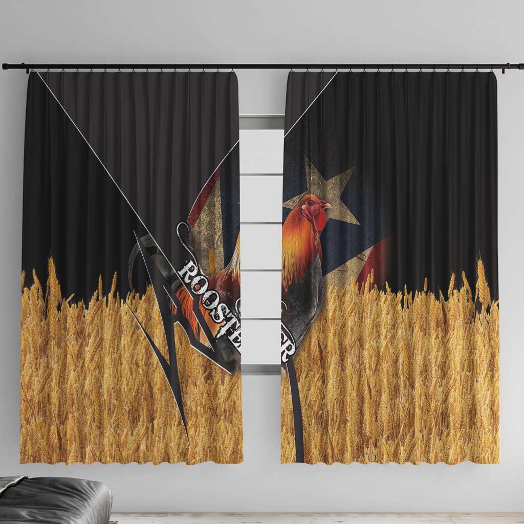 Puerto Rico Rooster Window Curtain Gallo Boricua - Wonder Print Shop