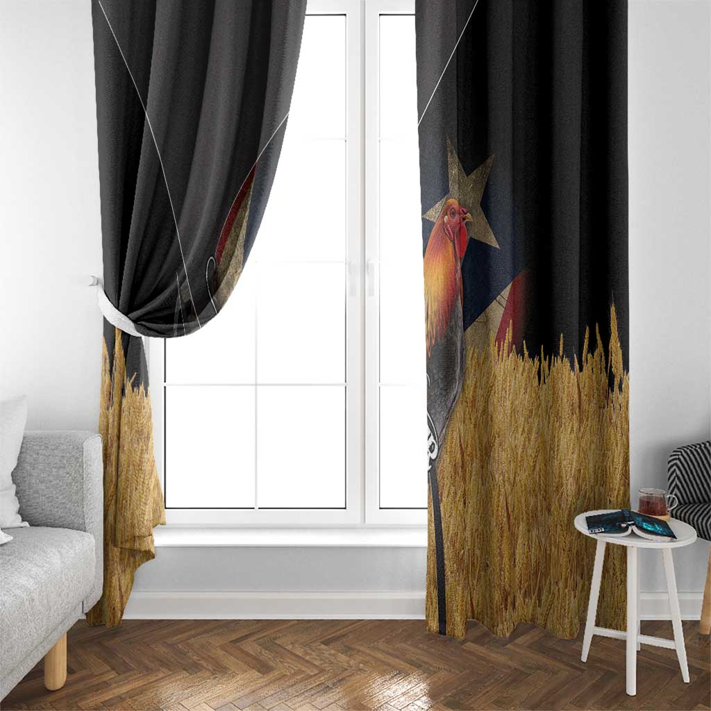 Puerto Rico Rooster Window Curtain Gallo Boricua - Wonder Print Shop
