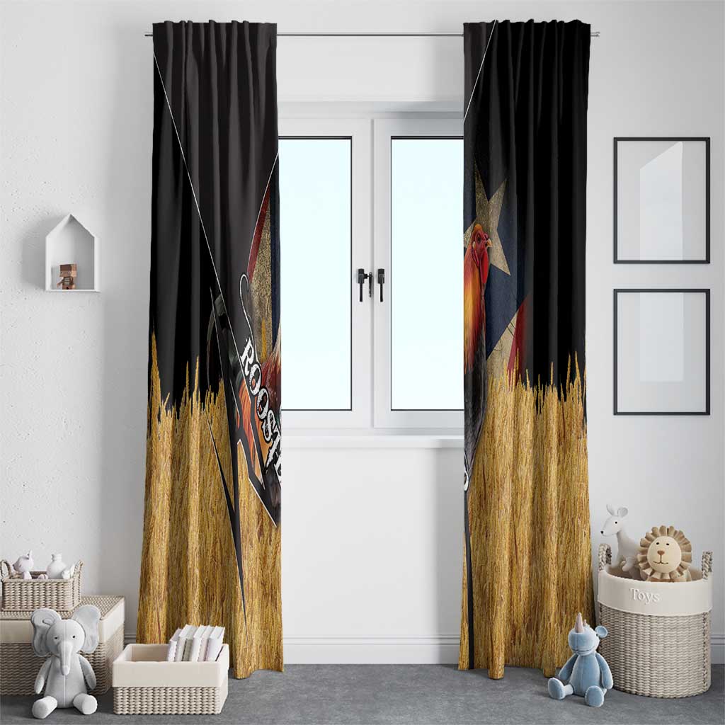 Puerto Rico Rooster Window Curtain Gallo Boricua - Wonder Print Shop