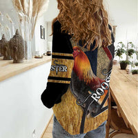 Puerto Rico Rooster Women Casual Shirt Gallo Boricua - Wonder Print Shop