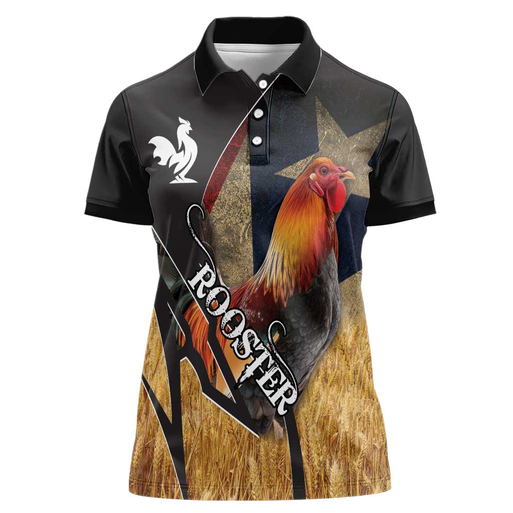 Puerto Rico Rooster Women Polo Shirt Gallo Boricua - Wonder Print Shop