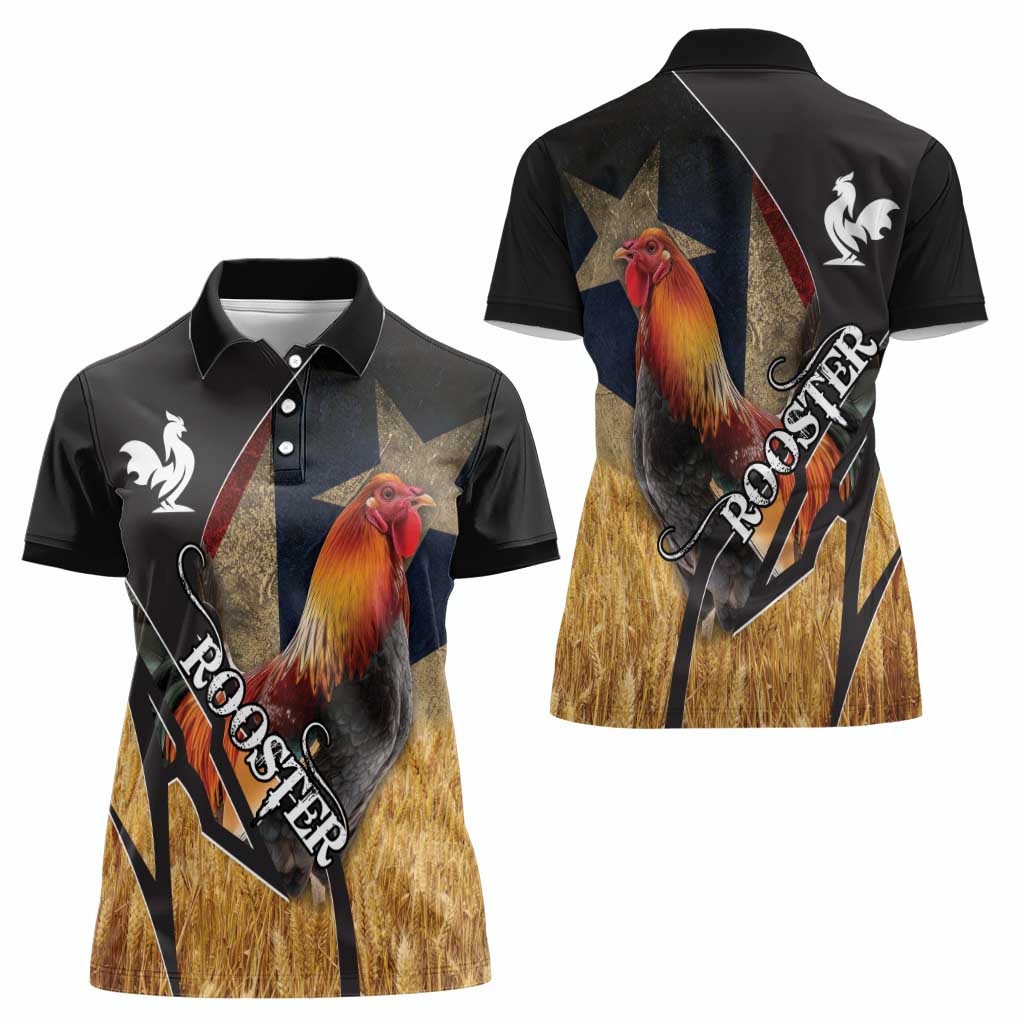 Puerto Rico Rooster Women Polo Shirt Gallo Boricua - Wonder Print Shop