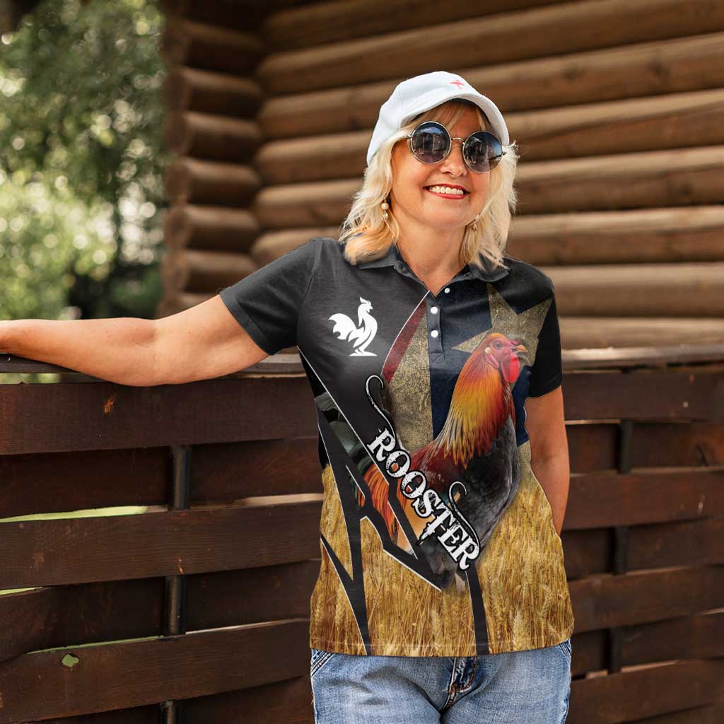 Puerto Rico Rooster Women Polo Shirt Gallo Boricua - Wonder Print Shop