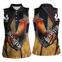 Puerto Rico Rooster Women Sleeveless Polo Shirt Gallo Boricua - Wonder Print Shop