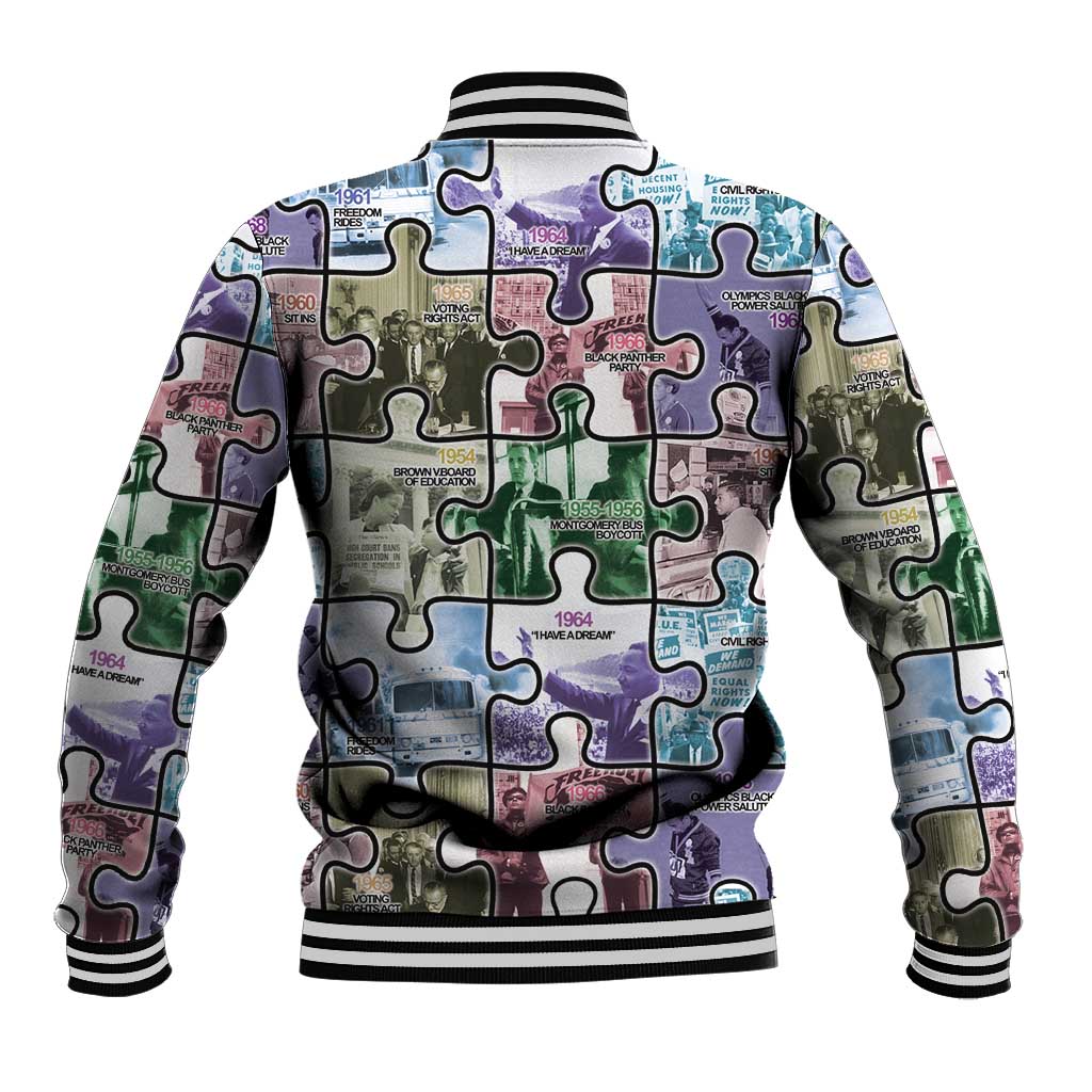 The Civil Rights Journey in Puzzle Baseball Jacket African American