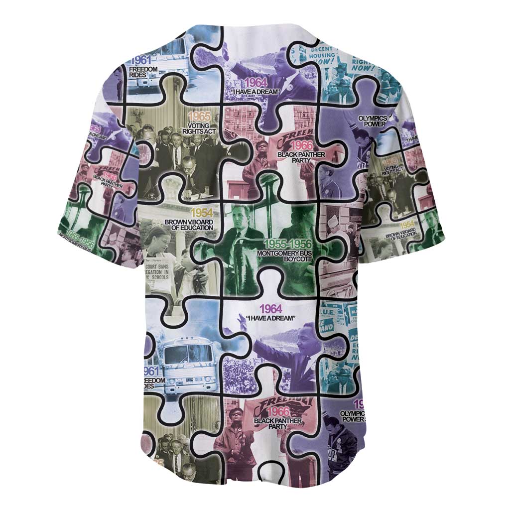 The Civil Rights Journey in Puzzle Baseball Jersey African American