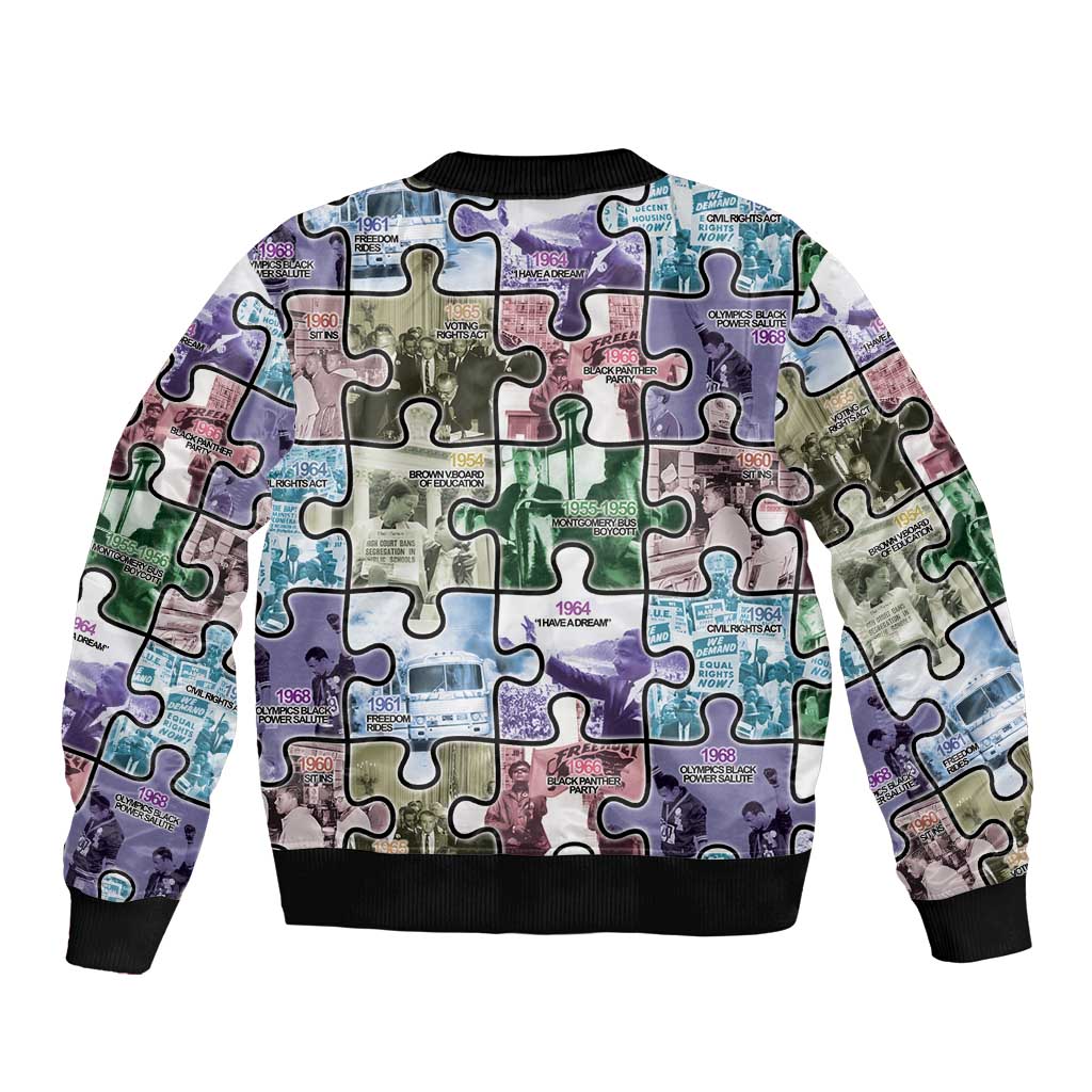 The Civil Rights Journey in Puzzle Bomber Jacket African American