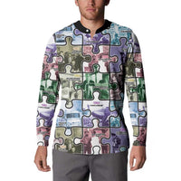 The Civil Rights Journey in Puzzle Button Sweatshirt African American