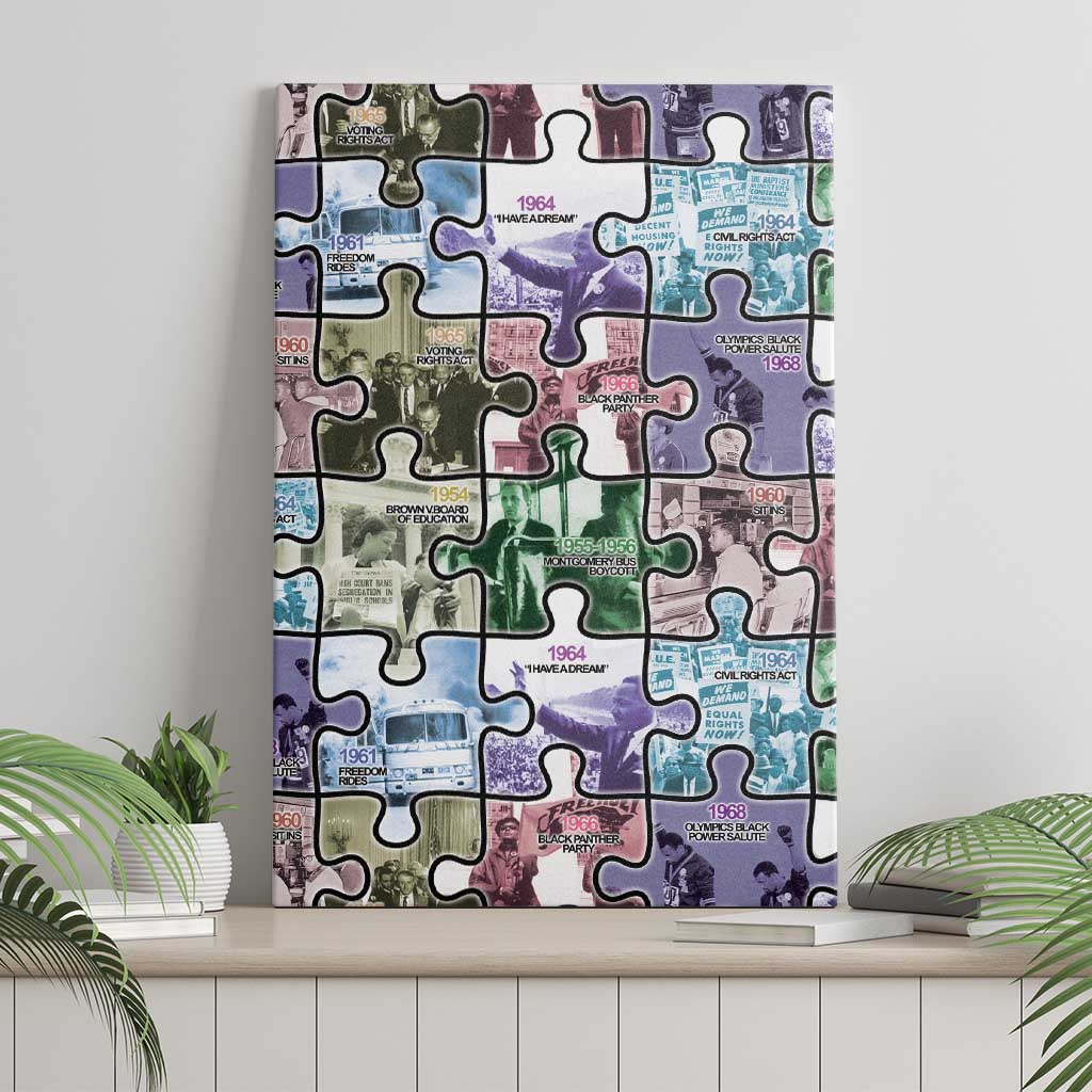 The Civil Rights Journey in Puzzle Canvas Wall Art African American