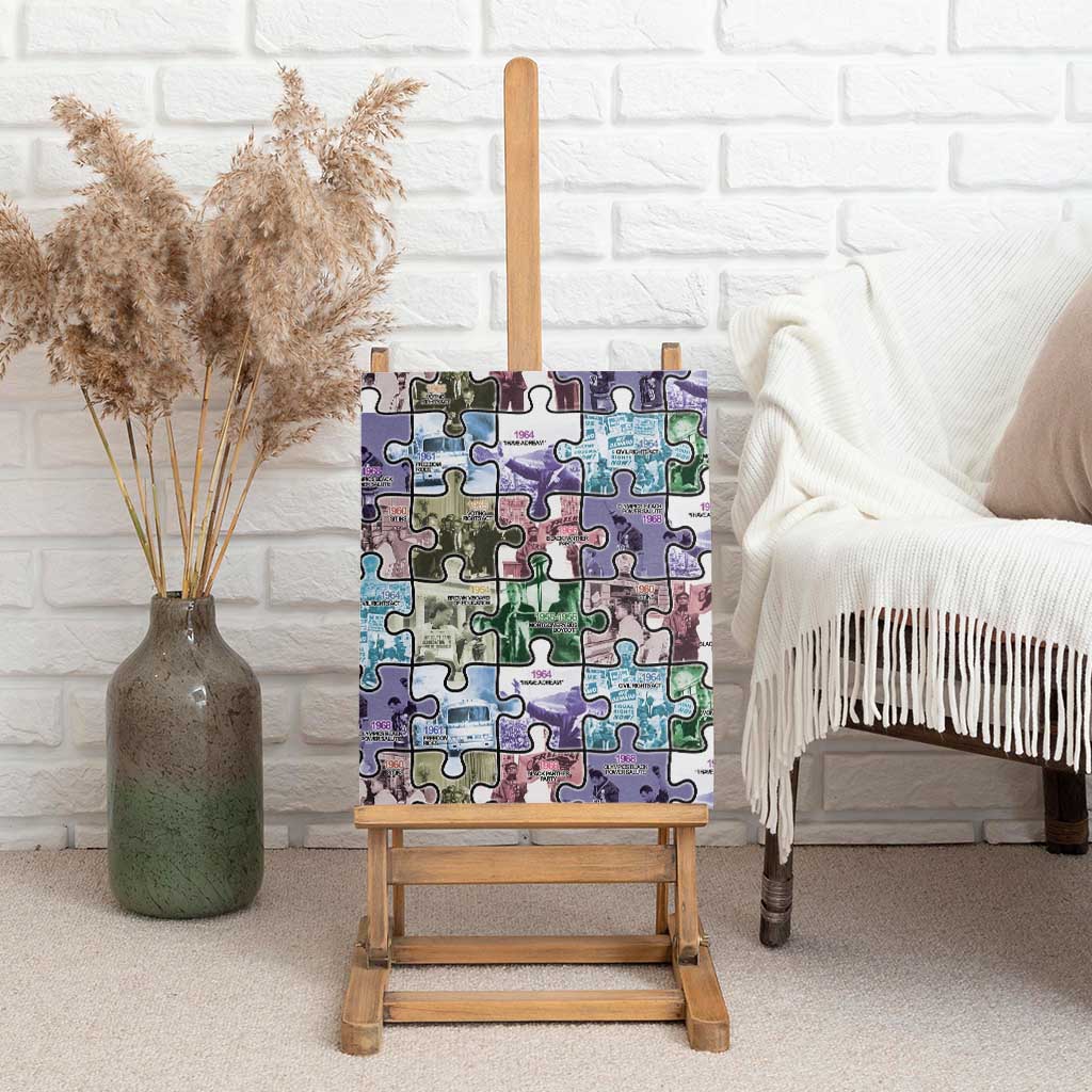 The Civil Rights Journey in Puzzle Canvas Wall Art African American