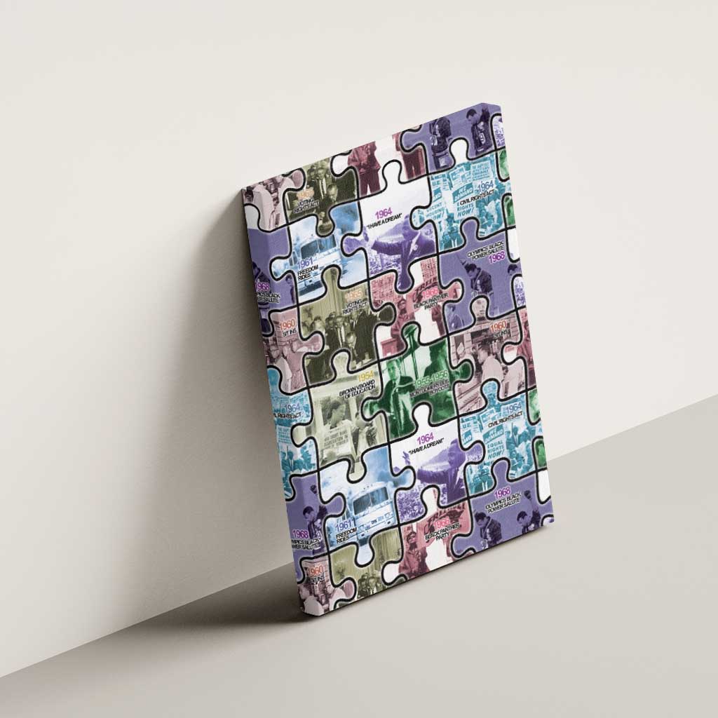 The Civil Rights Journey in Puzzle Canvas Wall Art African American