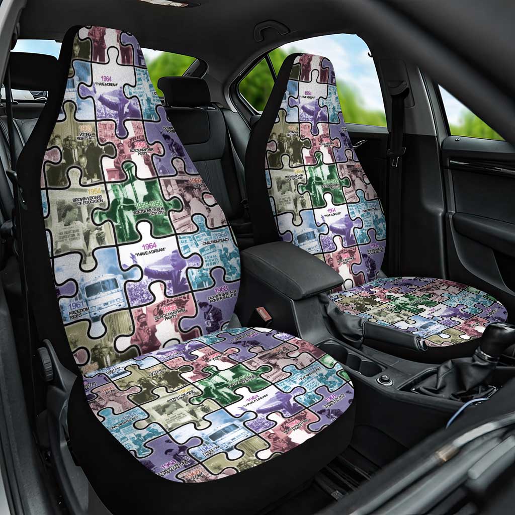 The Civil Rights Journey in Puzzle Car Seat Cover African American