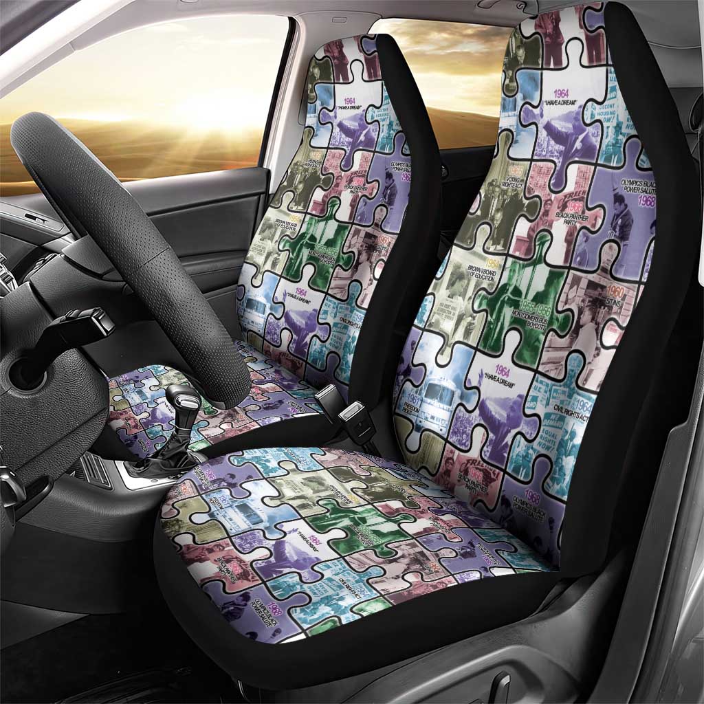 The Civil Rights Journey in Puzzle Car Seat Cover African American