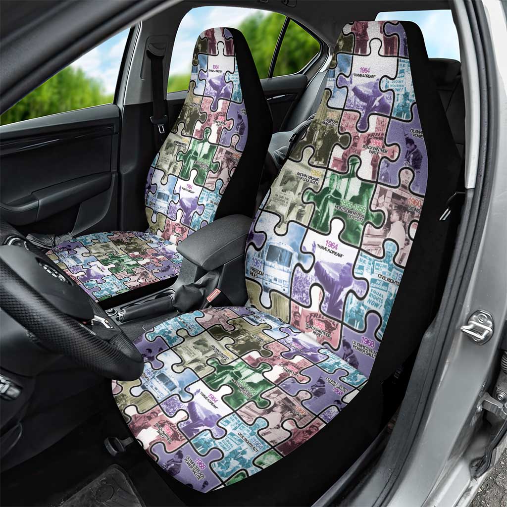 The Civil Rights Journey in Puzzle Car Seat Cover African American