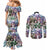 The Civil Rights Journey in Puzzle Couples Matching Mermaid Dress and Long Sleeve Button Shirt African American