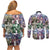The Civil Rights Journey in Puzzle Couples Matching Off Shoulder Short Dress and Long Sleeve Button Shirt African American