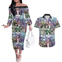 The Civil Rights Journey in Puzzle Couples Matching Off The Shoulder Long Sleeve Dress and Hawaiian Shirt African American