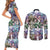 The Civil Rights Journey in Puzzle Couples Matching Short Sleeve Bodycon Dress and Long Sleeve Button Shirt African American