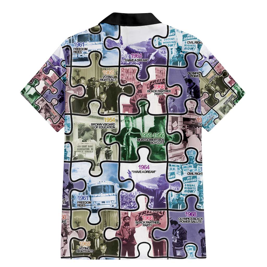 The Civil Rights Journey in Puzzle Family Matching Mermaid Dress and Hawaiian Shirt African American