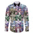 The Civil Rights Journey in Puzzle Family Matching Off The Shoulder Long Sleeve Dress and Hawaiian Shirt African American