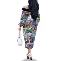 The Civil Rights Journey in Puzzle Family Matching Off The Shoulder Long Sleeve Dress and Hawaiian Shirt African American