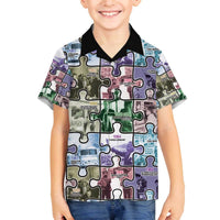 The Civil Rights Journey in Puzzle Family Matching Off The Shoulder Long Sleeve Dress and Hawaiian Shirt African American