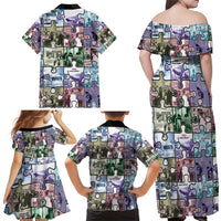 The Civil Rights Journey in Puzzle Family Matching Off Shoulder Maxi Dress and Hawaiian Shirt African American