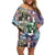 The Civil Rights Journey in Puzzle Family Matching Off Shoulder Short Dress and Hawaiian Shirt African American