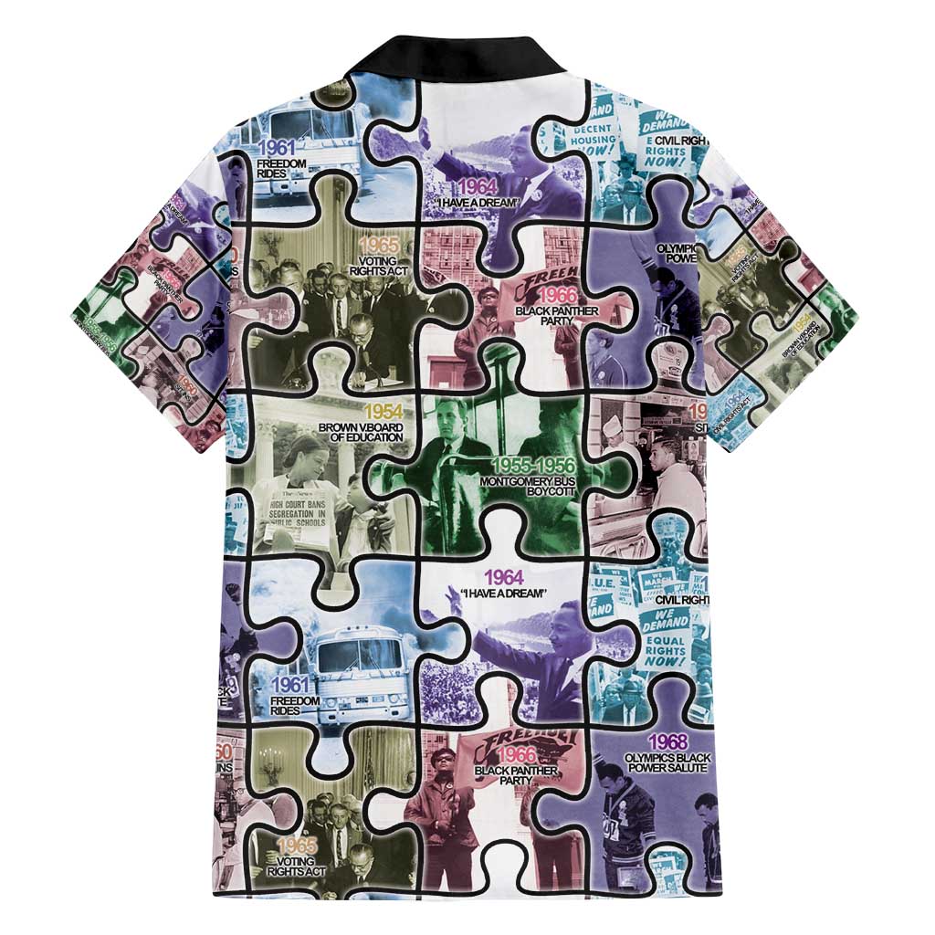 The Civil Rights Journey in Puzzle Family Matching Puletasi and Hawaiian Shirt African American