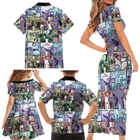 The Civil Rights Journey in Puzzle Family Matching Short Sleeve Bodycon Dress and Hawaiian Shirt African American
