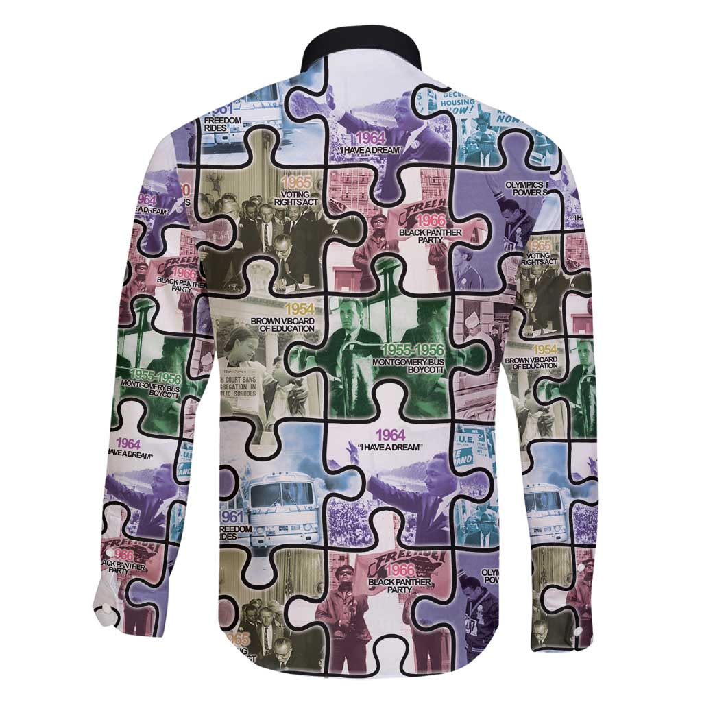 The Civil Rights Journey in Puzzle Family Matching Summer Maxi Dress and Hawaiian Shirt African American
