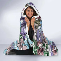 The Civil Rights Journey in Puzzle Hooded Blanket African American