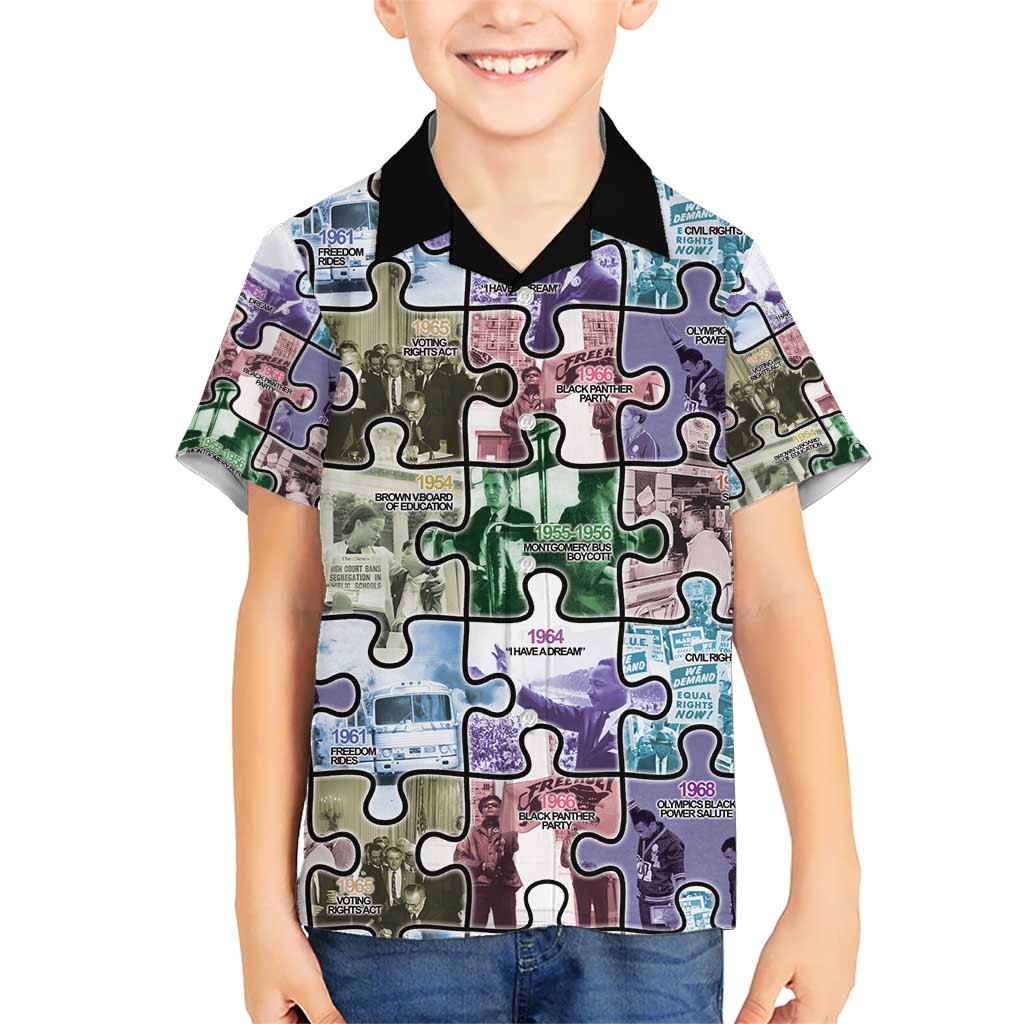 The Civil Rights Journey in Puzzle Kid Hawaiian Shirt African American